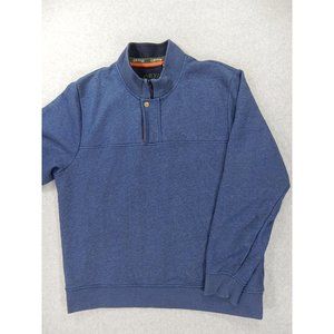 Orvis Signature‎  1/2 Zip and Button Pullover Sweater (Men's XXL) Blue